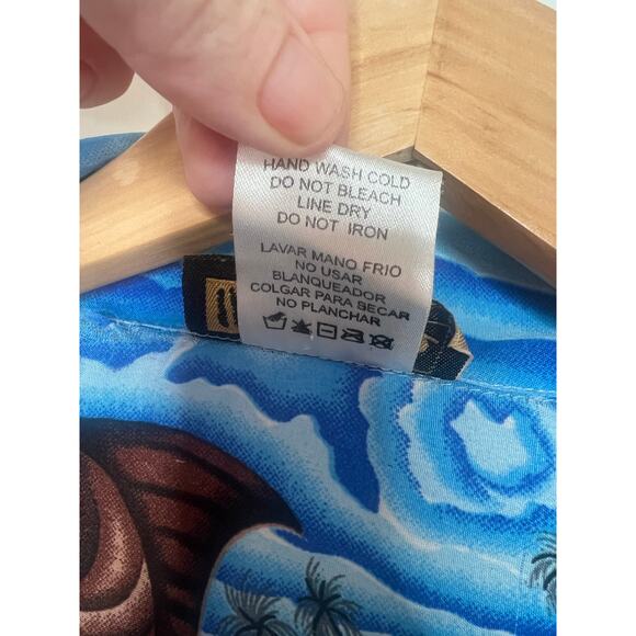 In Gear Men's Blue Swordfish Hawaiian Island Tropical Short Sleeve Shirt Size XL - Picture 4 of 9